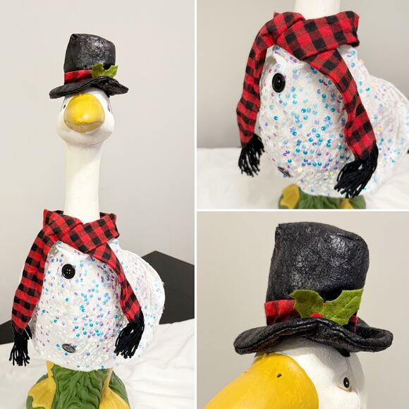 Porch Goose Christmas Outfits Bundle - 7 Santa Candy Cane Snowman Tree - Picture 12 of 12